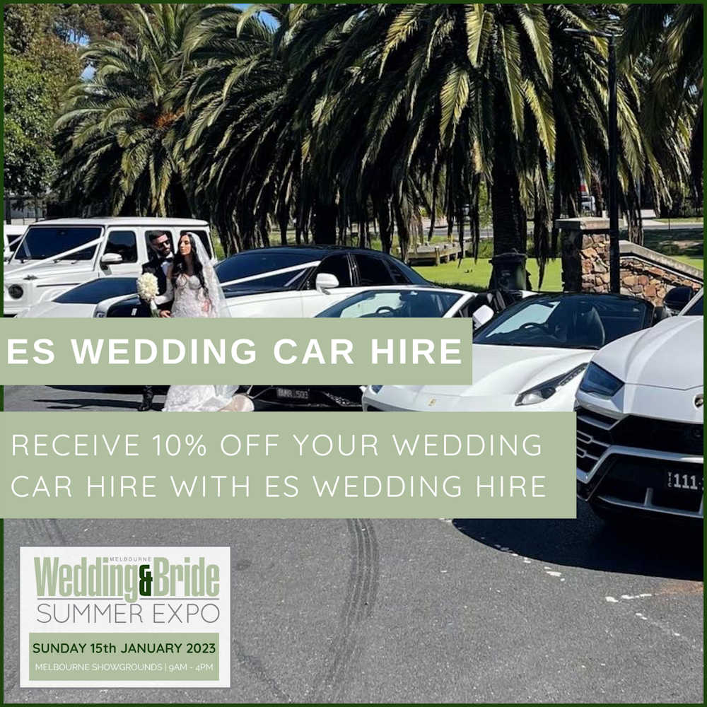 ES Wedding Car Hire - 2023 Melbourne Wedding Expo Comp
