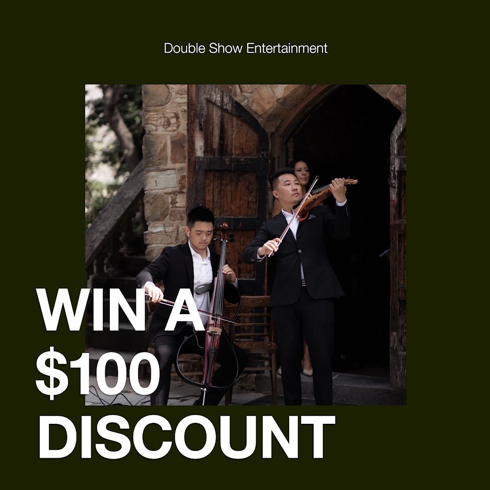 $100 discount on your booking with Double Show Entertainment