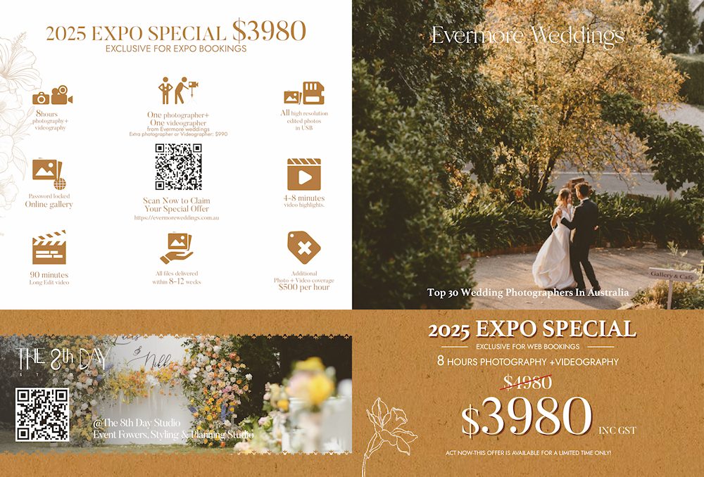 15% off for photography and videography packages by Evermore