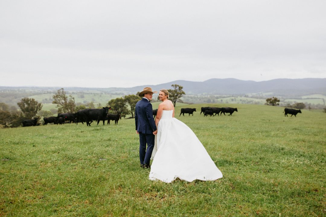 Shaws Road - country landscape Sweet Ice Cream Photography wedding reception rustic style long benches hall exposed rafters