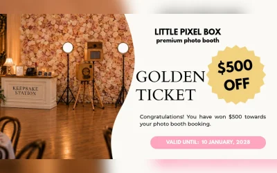 Win a VIP or Golden Voucher for Your Photo Booth with Little Pixel Box