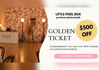 Win a VIP or Golden Voucher for Your Photo Booth with Little Pixel Box